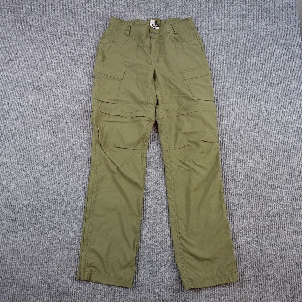 REI Co-op Pants Womens 8 Green Hiking Zip Pocket Elastic Waist Nylon Stretch